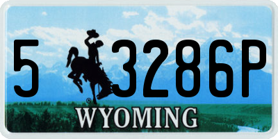 WY license plate 53286P