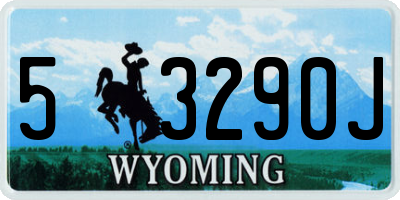 WY license plate 53290J
