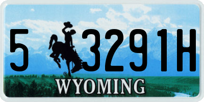 WY license plate 53291H