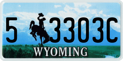 WY license plate 53303C