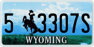 WY license plate 53307S