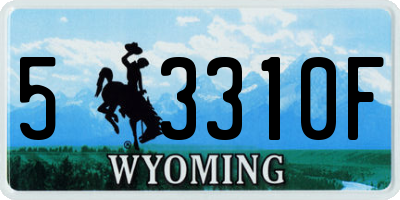 WY license plate 53310F