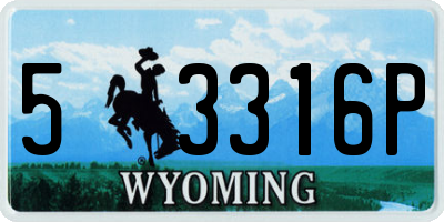 WY license plate 53316P