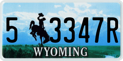 WY license plate 53347R