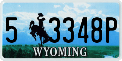 WY license plate 53348P