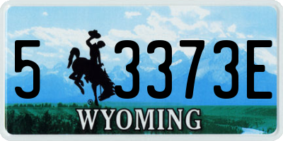 WY license plate 53373E