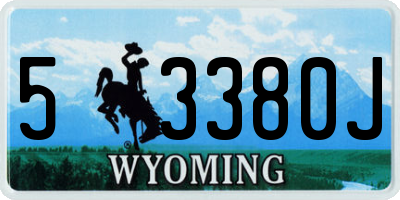 WY license plate 53380J