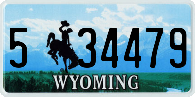 WY license plate 534479