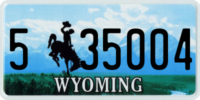 WY license plate 535004