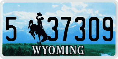 WY license plate 537309