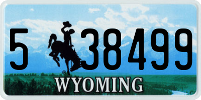WY license plate 538499