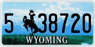 WY license plate 538720