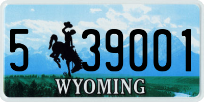 WY license plate 539001