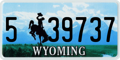 WY license plate 539737
