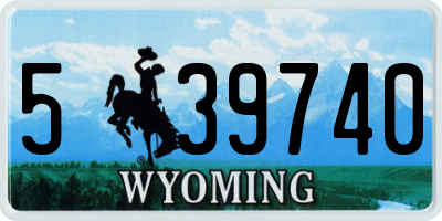 WY license plate 539740