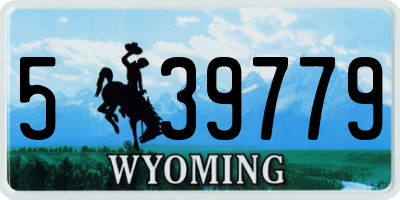 WY license plate 539779