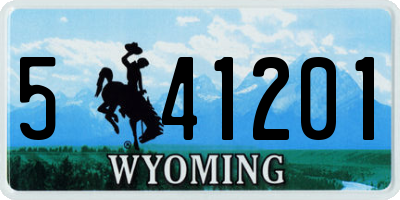 WY license plate 541201