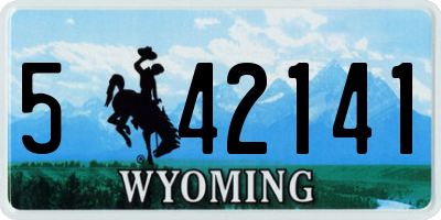 WY license plate 542141