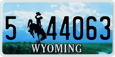 WY license plate 544063