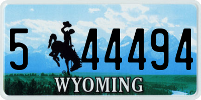 WY license plate 544494