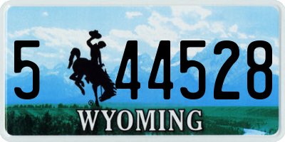 WY license plate 544528