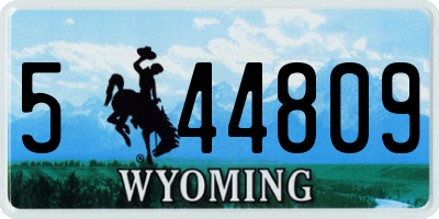WY license plate 544809