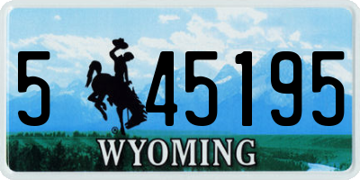WY license plate 545195