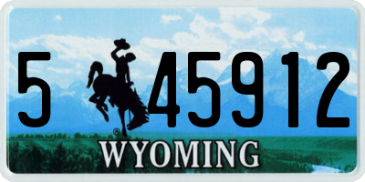 WY license plate 545912