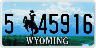 WY license plate 545916