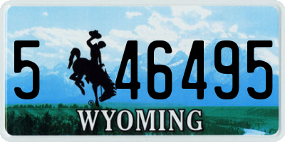 WY license plate 546495