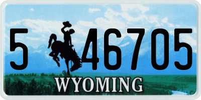 WY license plate 546705