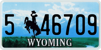 WY license plate 546709