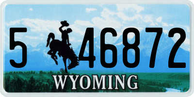 WY license plate 546872