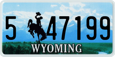 WY license plate 547199