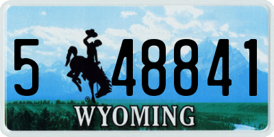 WY license plate 548841