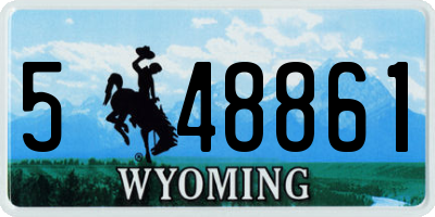 WY license plate 548861