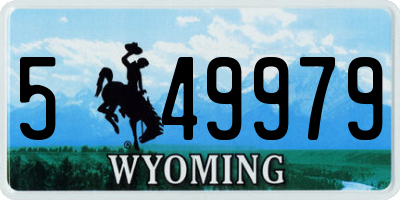 WY license plate 549979