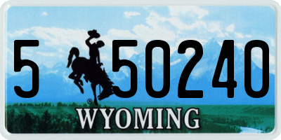 WY license plate 550240