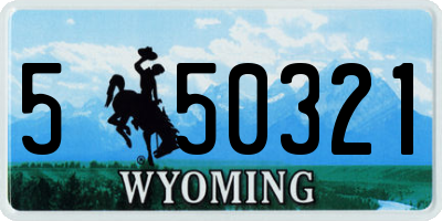 WY license plate 550321