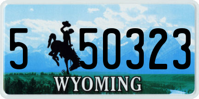 WY license plate 550323