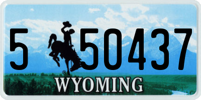 WY license plate 550437