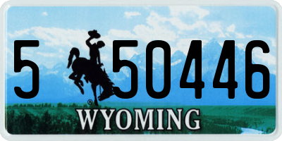 WY license plate 550446