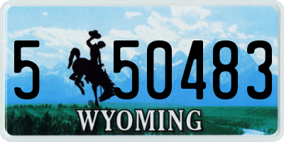 WY license plate 550483