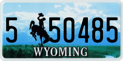 WY license plate 550485