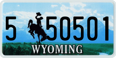 WY license plate 550501