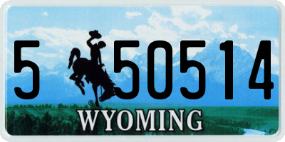 WY license plate 550514