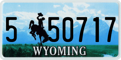 WY license plate 550717