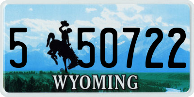WY license plate 550722
