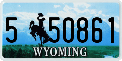 WY license plate 550861