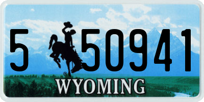 WY license plate 550941
